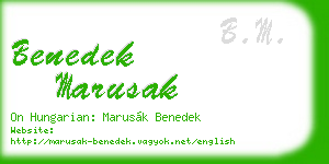 benedek marusak business card